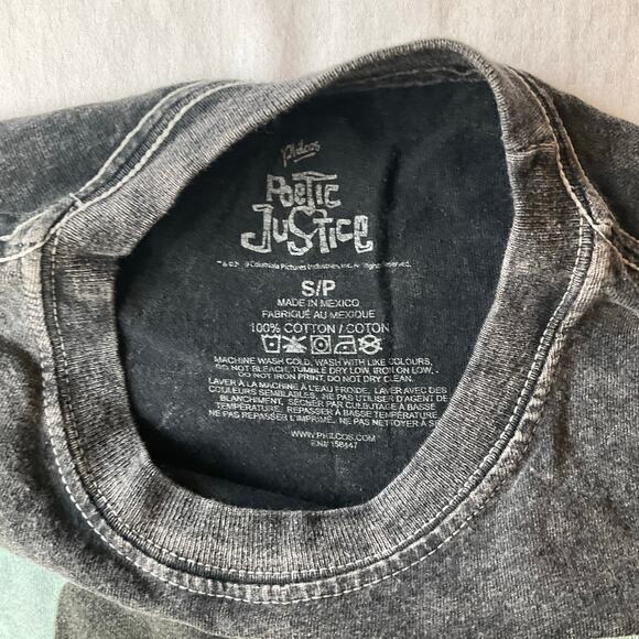 POETIC JUSTICE Women Short Sleeve Crewneck T-shirt Size S/P, Gray - Picture 6 of 7